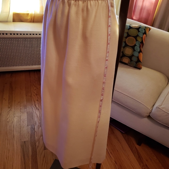 Vintage Cottage Tailor Linen  Cream Skirt  12 - Picture 3 of 4